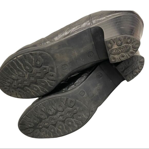 RIEKER Black Leather Ankle Boots With Heel And Button Detail 38 - Picture 12 of 12